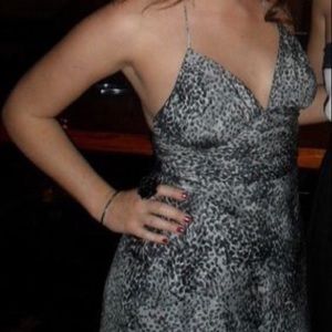 Express Silk leopard print Halter Dress